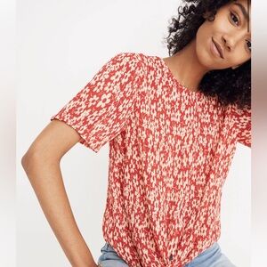 Madewell Floral Red Women's Top